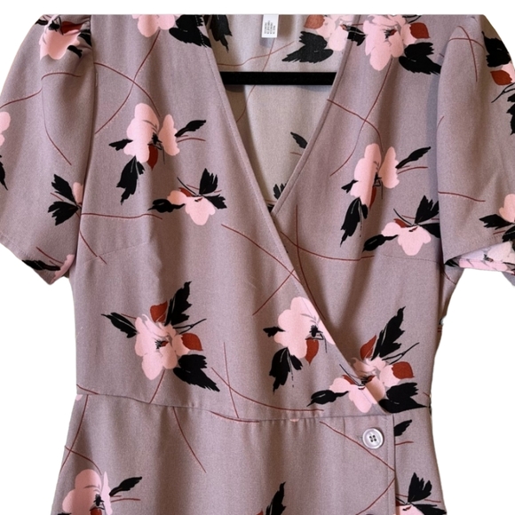 🐦- Leith sz S Dusky Light Purple Quail Cherry Blossom Dress - Picture 3 of 9